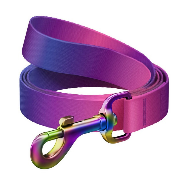 Collar WauDog Recycled Smycz nylonowa, gradient S 15mm/122cm fioletowy