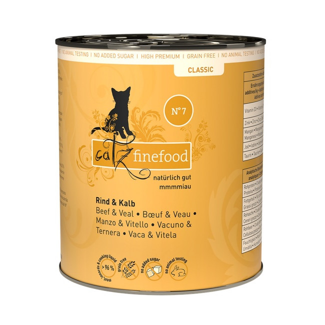 Catz Finefood Classic N.07 Wołowina i cielęcina puszka 800g