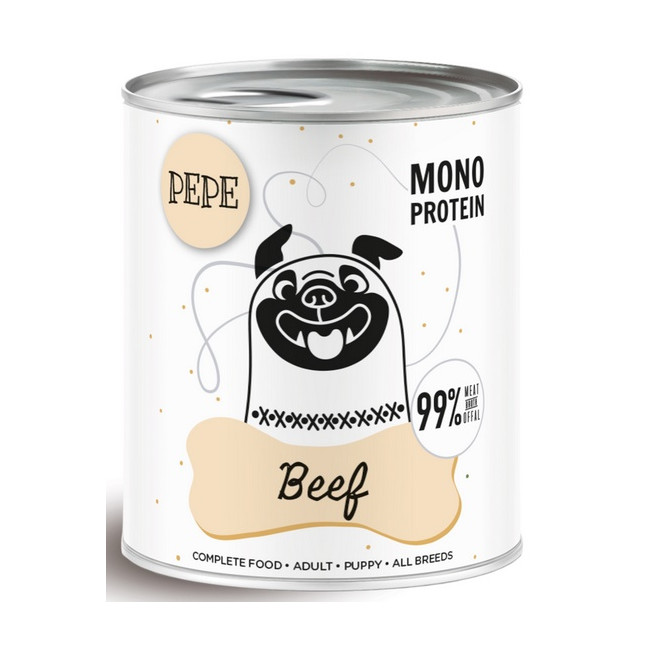 Paka Zwierzaka PEPE Beef (wołowina) puszka 800g