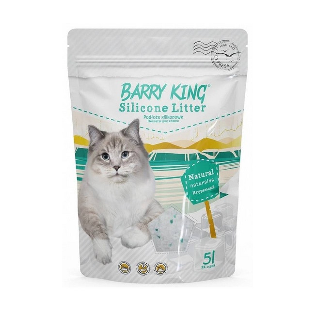 Barry King Podłoże silikonowe dla kota naturalne 5L [BK-14508]