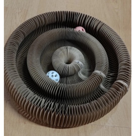 Zolux Chatouille Drapka tekturowa składana podwójna z piłkami i kocimiętką