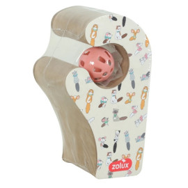 Zolux Chatouille Drapka tekturowa składana łapka z piłką i kocimiętką