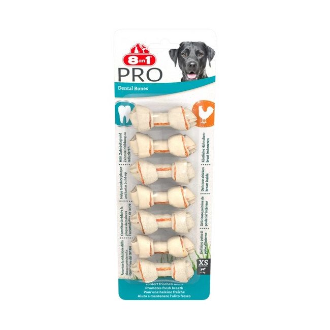 8in1 Dental Delights Bones XS 7szt