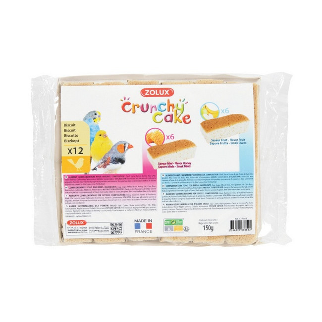 Zolux Crunchy Cake miód/owoc 12szt