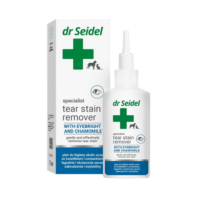 Dr Seidel Płyn do przemywania okolic oczu dla psów i kotów 75ml