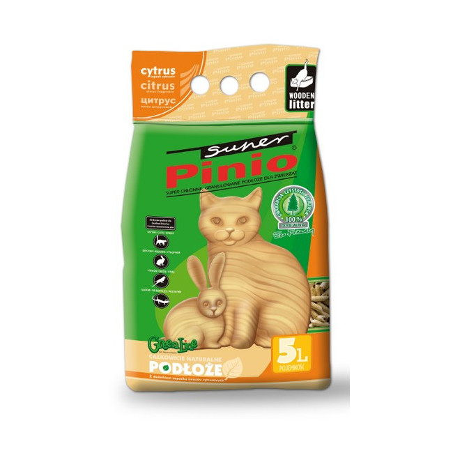 Super Pinio Cytryna żwirek drewniany 5L