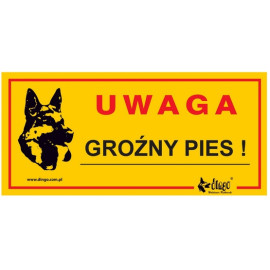 Dingo Tabliczka ostrzegawcza "Uwaga groźny pies!"