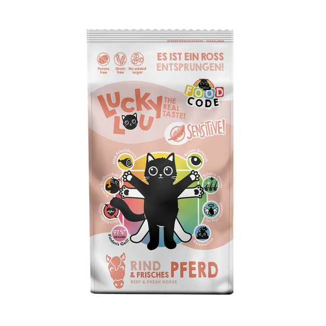 Lucky Lou Food Code Sensitive Wołowina & Konina 340g
