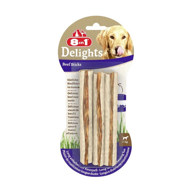 8in1 Beef Delights Sticks 3szt