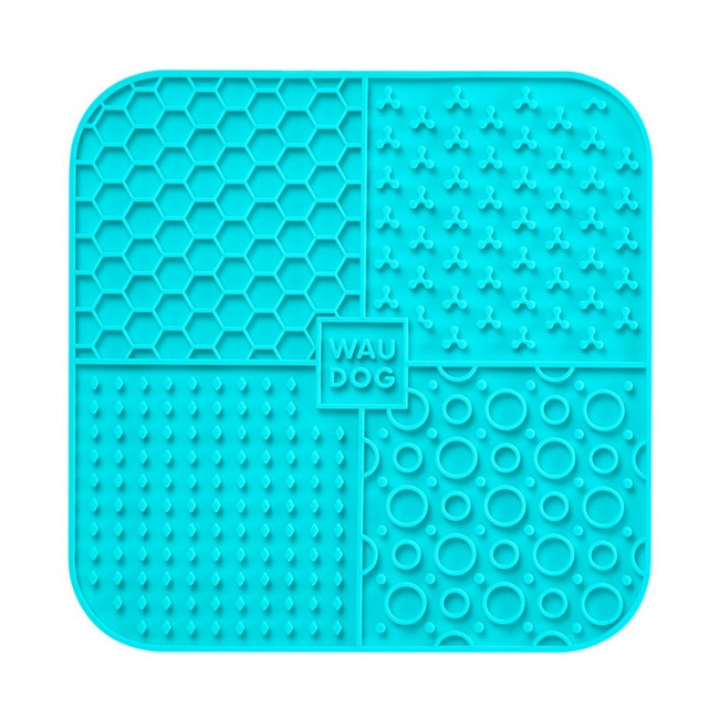 Collar WauDog Silicone Mata do lizania 19x19x1cm niebieska