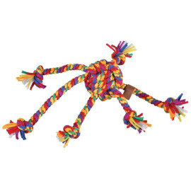 Zolux Zabawka dla psa szarpak ośmiornica sznur Rainbow 38cm
