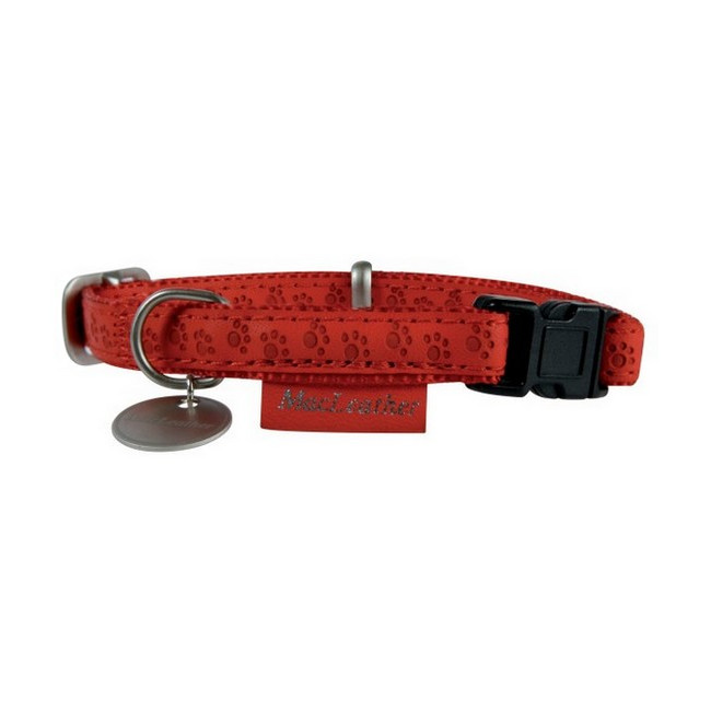 Zolux Obroża regulowana Mac Leather 15mm Czerwona [522035RO]