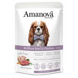 Amanova Dog Adult Brilliant Beef & Chicken - wołowina i kurczak saszetka 300g [P01]