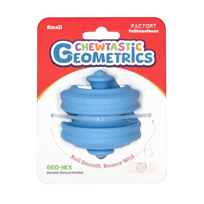 PetDreamHouse Zabawka gumowa Geo-Hex błękitna
