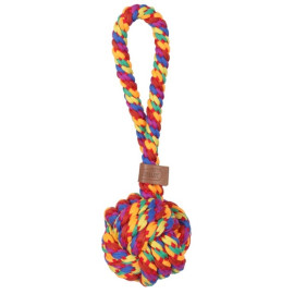 Zolux Zabawka dla psa szarpak piłka sznur Rainbow 9,5cm
