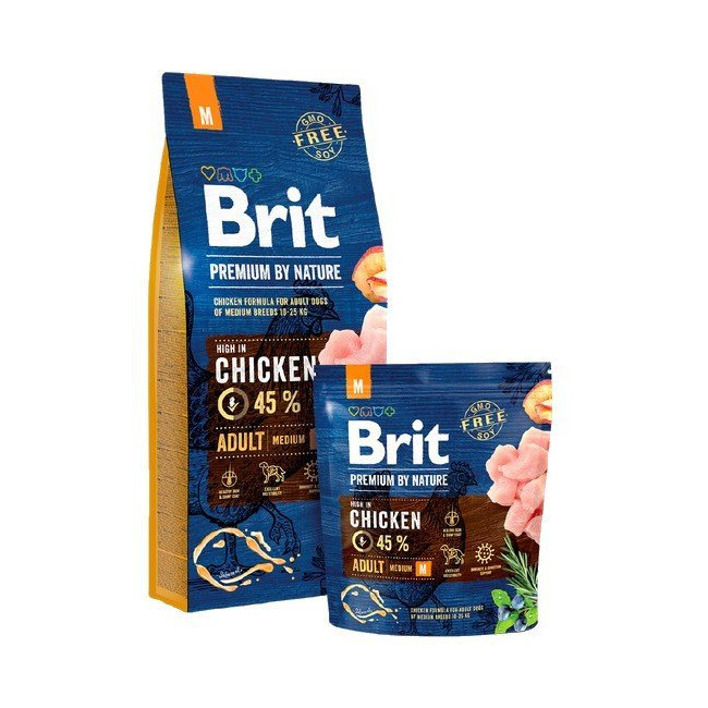 Brit Premium By Nature Adult M Medium 1kg