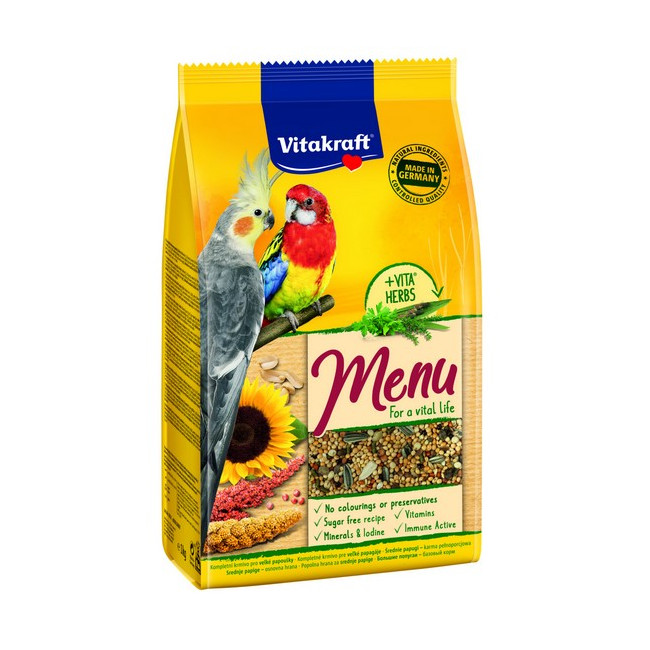 Vitakraft Menu Vital Papuga średnia 1kg [2110621]