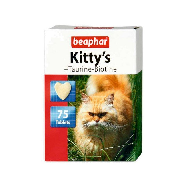 Beaphar Kitty's Taurine + Biotine tabletki witaminowe 75szt