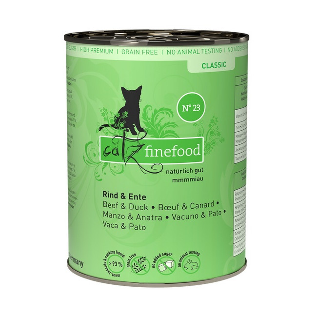 Catz Finefood Classic N.23 Wołowina i Kaczka puszka 400g