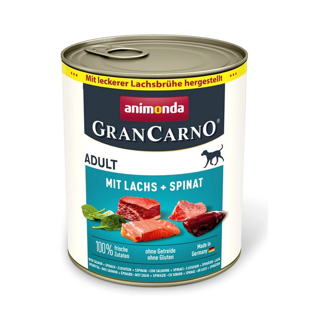 Animonda GranCarno Original Adult Lachs Spinat Łosoś + Szpinak puszka 800g