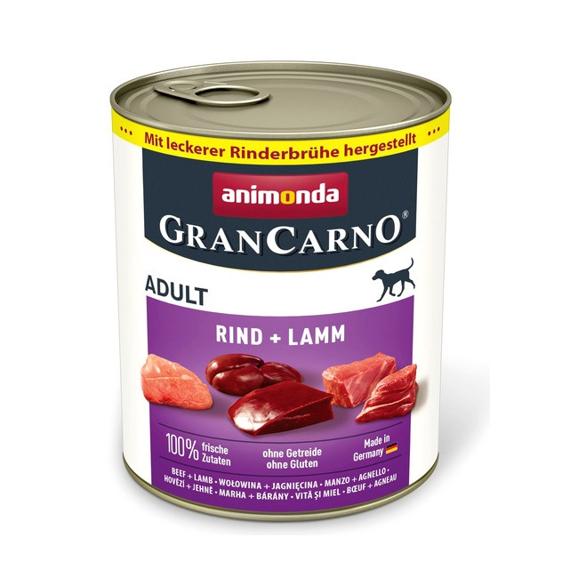 Animonda GranCarno Original Adult Rind Lamm Wołowina + Jagnięcina puszka 800g