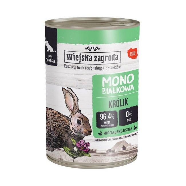 Wiejska Zagroda Monobiałkowa Królik puszka 400g