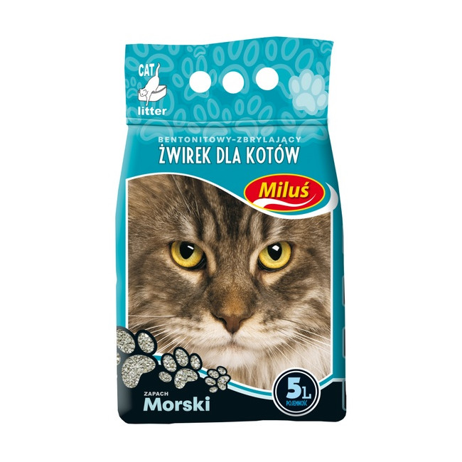 Miluś Morski żwir zbrylający bentonitowy 5L