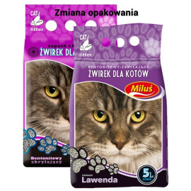 Miluś Lawenda żwir zbrylający bentonitowy 5L