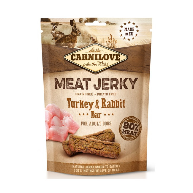 Carnilove Dog Jerky Turkey & Rabbit Bar - indyk i królik 100g