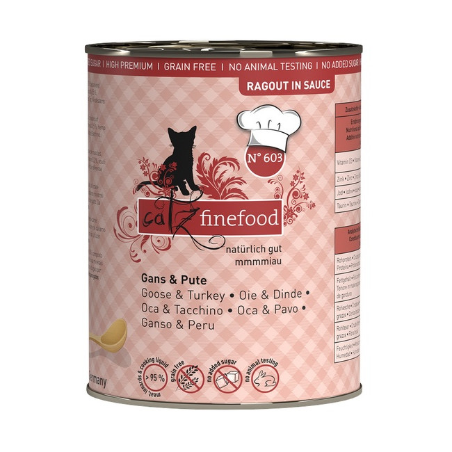 Catz Finefood Ragout N.603 Gęś i Indyk puszka 380g