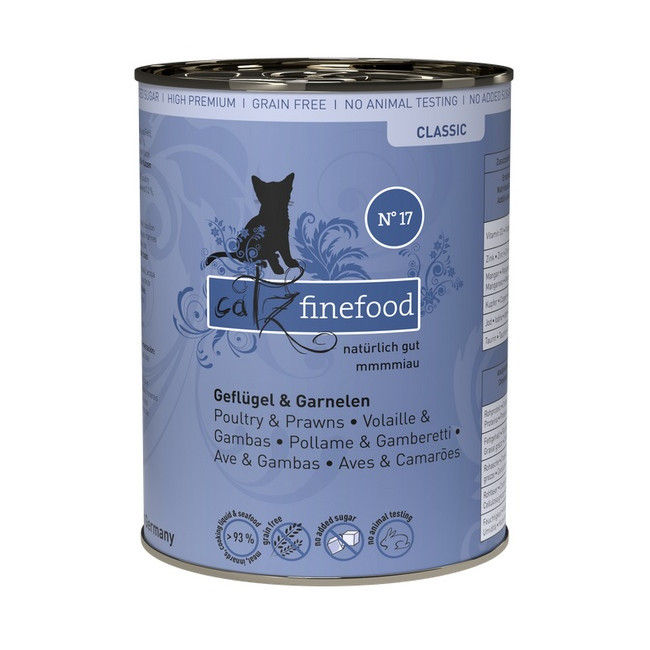 Catz Finefood Classic N.17 Drób i Krewetki puszka 400g