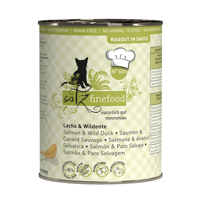 Catz Finefood Ragout N.605 Łosoś i Dzika Kaczka puszka 380g