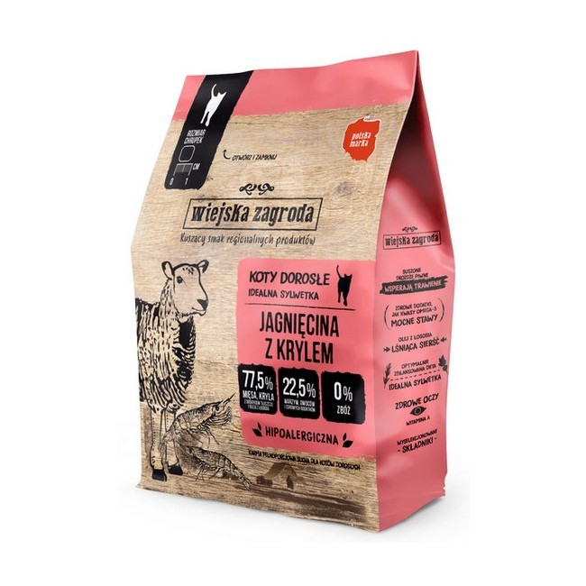 Wiejska Zagroda Kot - Jagnięcina z krylem 400g