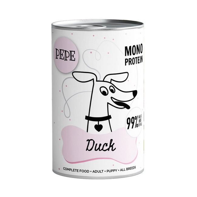 Paka Zwierzaka PEPE Duck (kaczka) puszka 400g