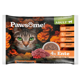 Pawsome Adult Ente - kaczka saszetki 4x85g