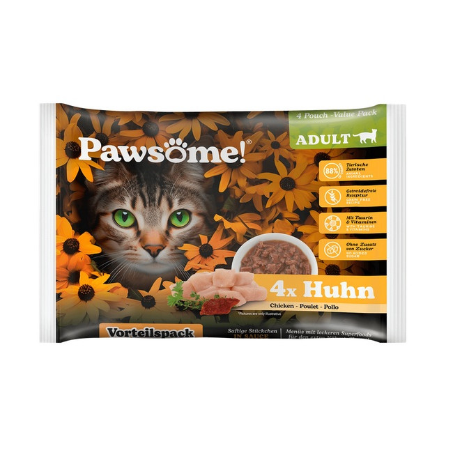 Pawsome Adult Huhn - kurczak saszetki 4x85g