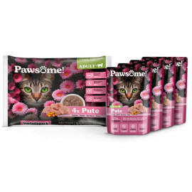 Pawsome Adult Pute - indyk saszetki 4x85g