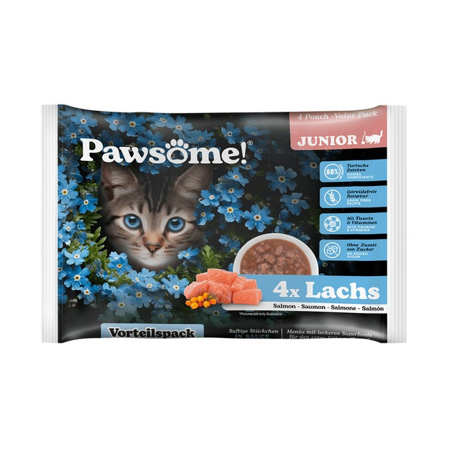 Pawsome Junior Lachs - łosoś saszetki 4x85g