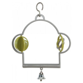 Zolux Huśtawka plastikowa z zabawkami i dzwoneczkiem [134015]