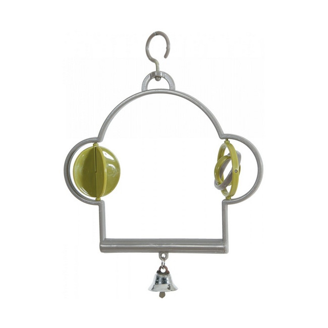 Zolux Huśtawka plastikowa z zabawkami i dzwoneczkiem [134015]