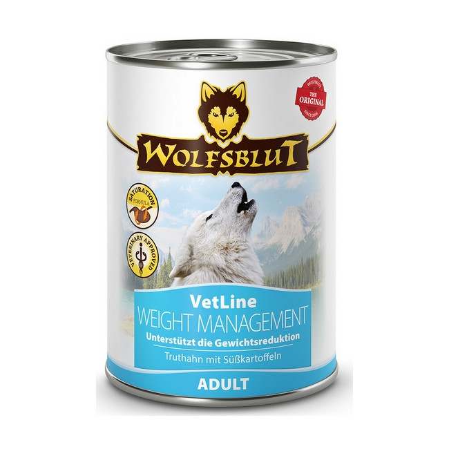 Wolfsblut Dog VetLine Weight Management - indyk i bataty puszka 395g