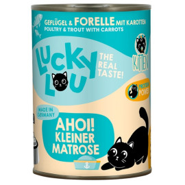 Lucky Lou Lifestage Kitten Drób i pstrąg puszka 400g