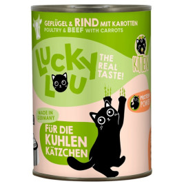 Lucky Lou Lifestage Kitten Drób i wołowina puszka 400g