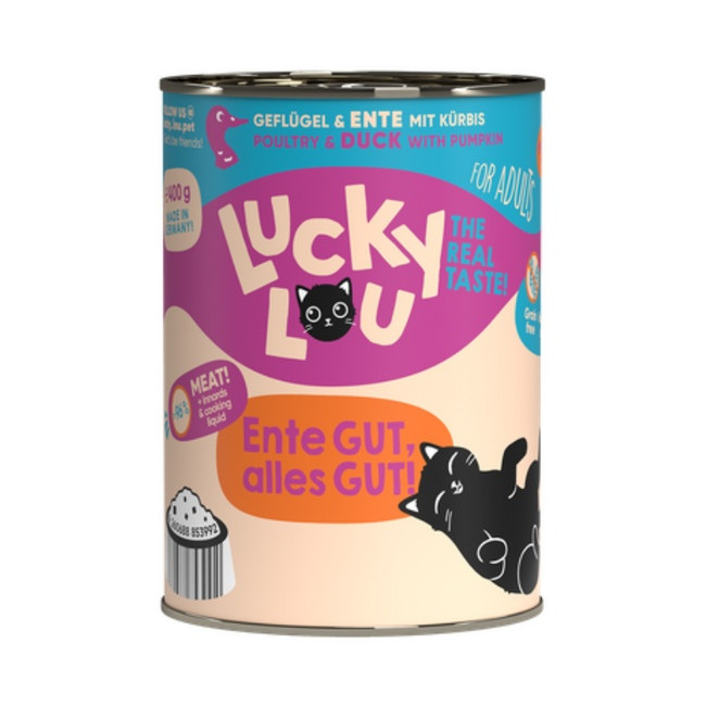 Lucky Lou Lifestage Adult Drób i kaczka puszka 400g