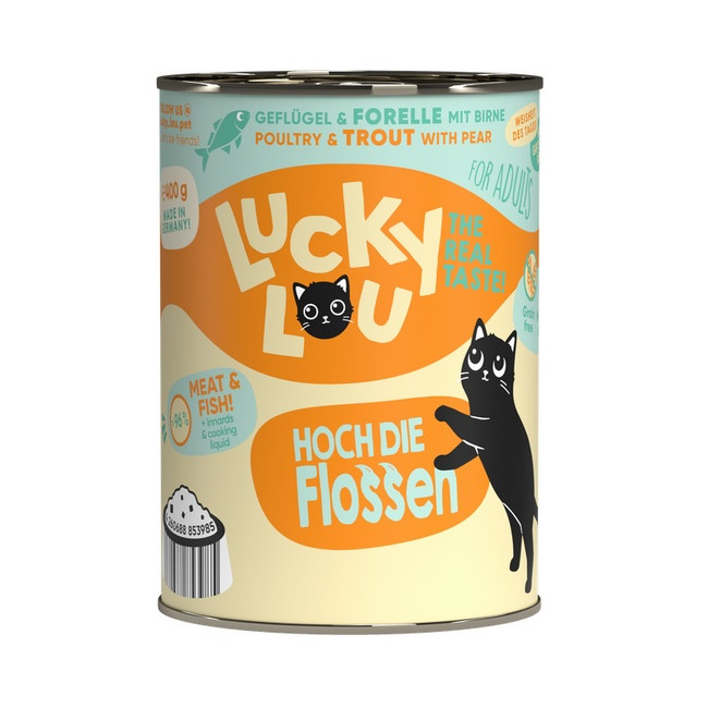 Lucky Lou Lifestage Adult Drób i pstrąg puszka 400g