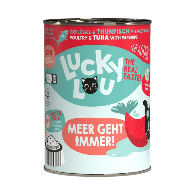 Lucky Lou Lifestage Adult Drób i tuńczyk puszka 400g