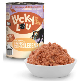 Lucky Lou Lifestage Adult Drób i łosoś puszka 400g