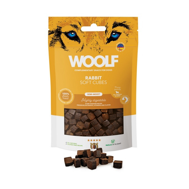 Woolf Soft Cubes Monoprotein Rabbit 100g