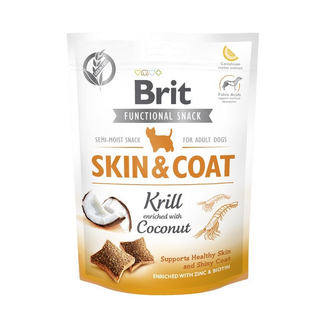 Brit Functional Snack Skin&Coat Krill 150g