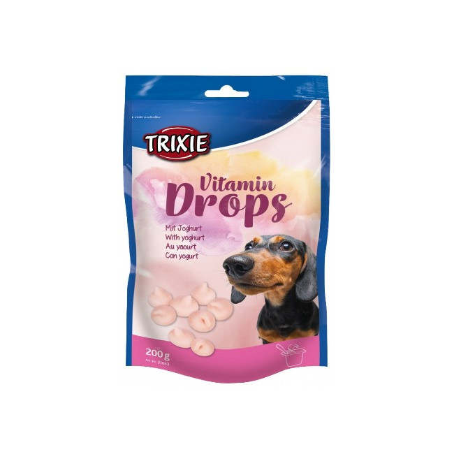 Trixie Dropsy jogurtowe z witaminami dla psa saszetka 200g [31643]